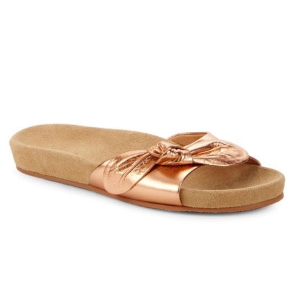 Jack Rogers Rose Gold Knot Slide Sandal